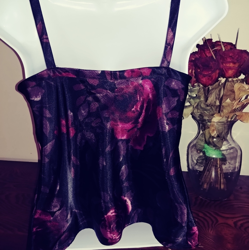 George Satin Floral Cami - Picture 2 of 6